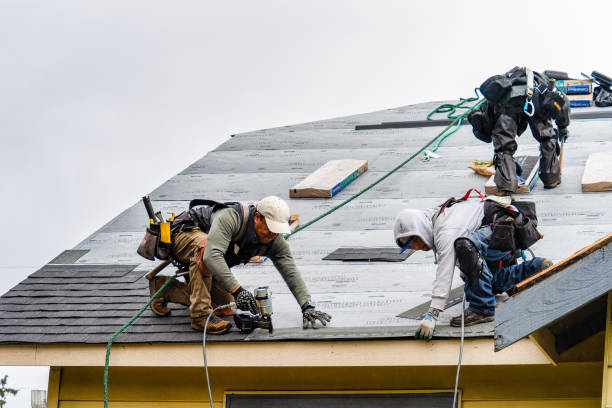 Professional Roofing technician working in Portal, GA